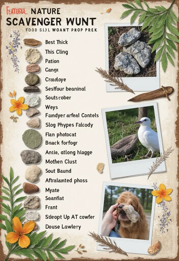 25+ Nature Scrapbook Ideas Inspired by the Great Outdoors - 24. Nature Scavenger Hunts