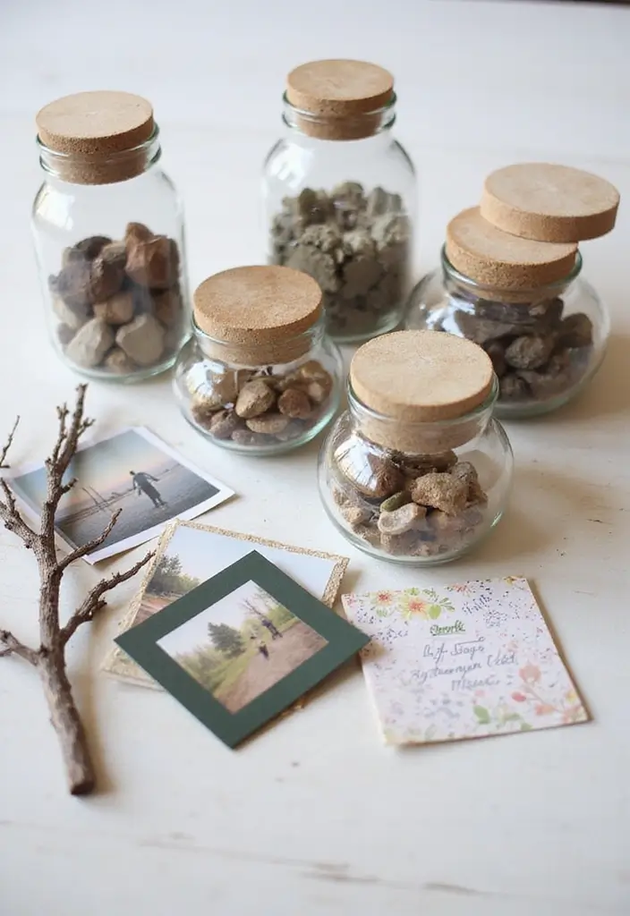 25+ Nature Scrapbook Ideas Inspired by the Great Outdoors - 7. Outdoor Memory Jars