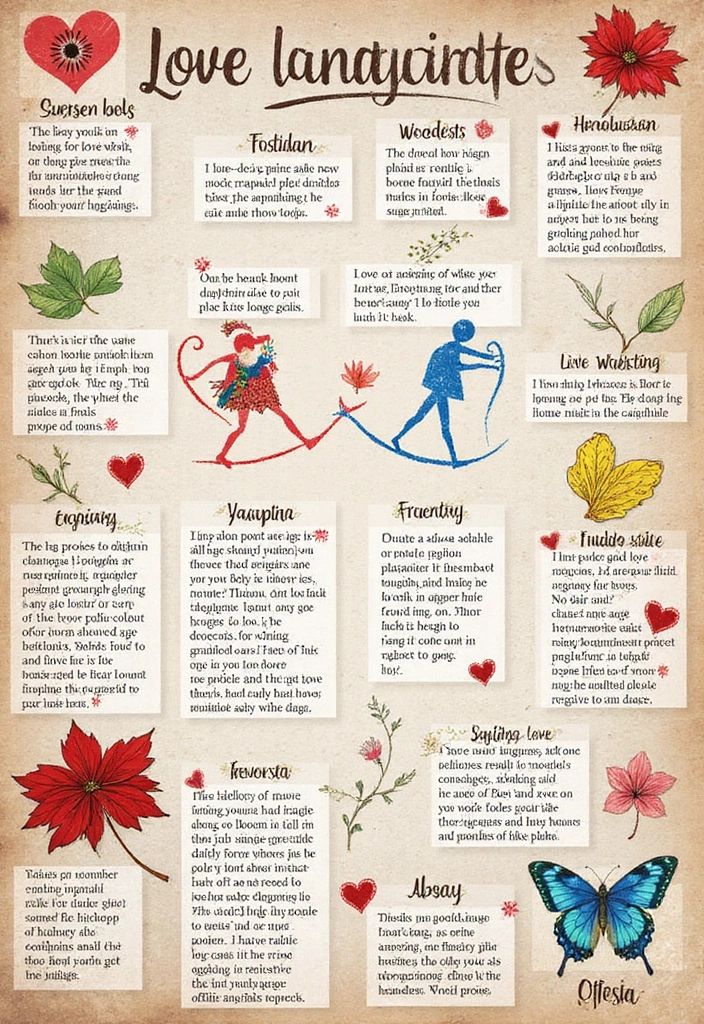 25+ One-Year Anniversary Scrapbook Ideas for Couples - 17. Love Languages Page