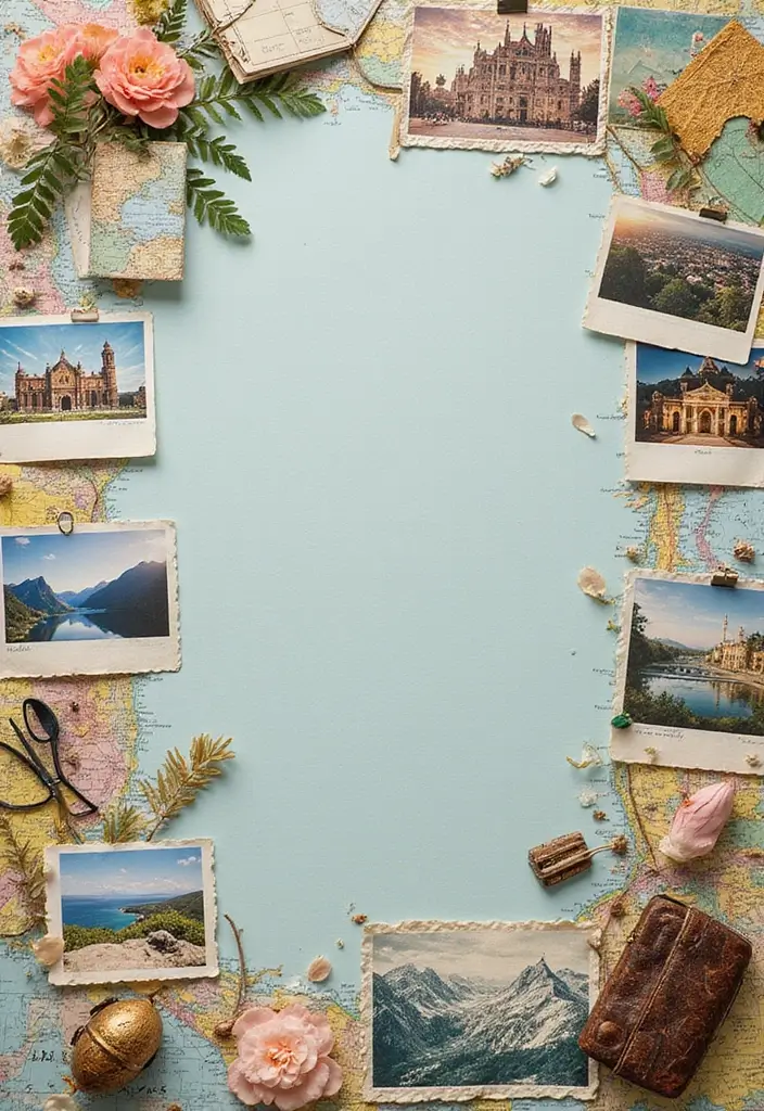 25+ One-Year Anniversary Scrapbook Ideas for Couples - 18. Travel Dreams Page