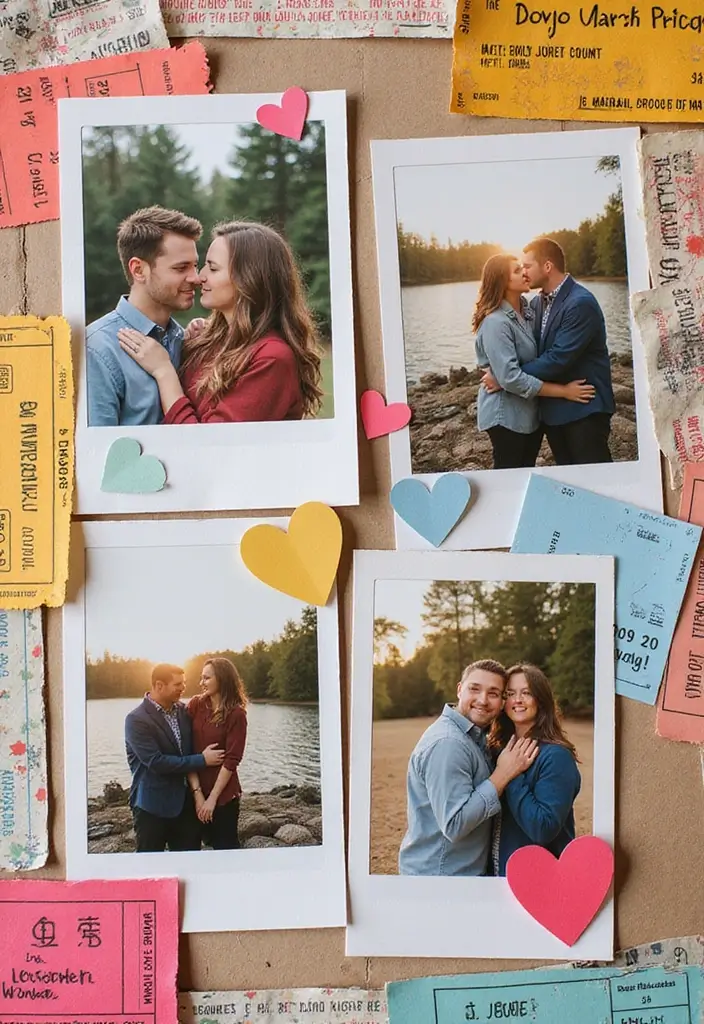 25+ One-Year Scrapbook Page Ideas for Your Boyfriend - 1. Our Favorite Dates