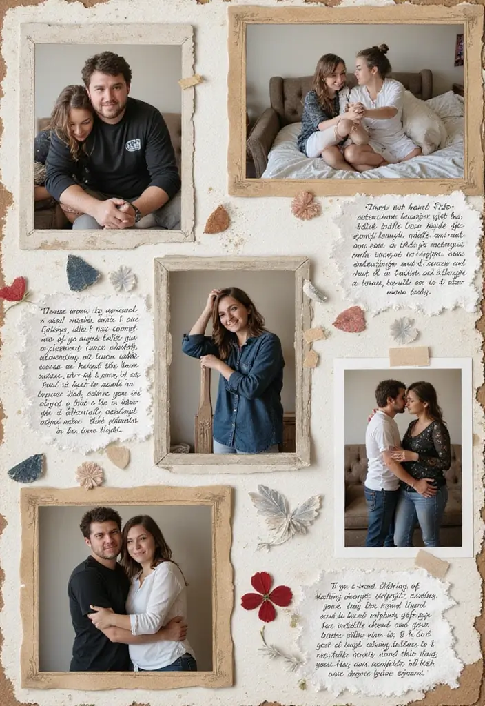 25+ One-Year Scrapbook Page Ideas for Your Boyfriend - 15. The Story of Us