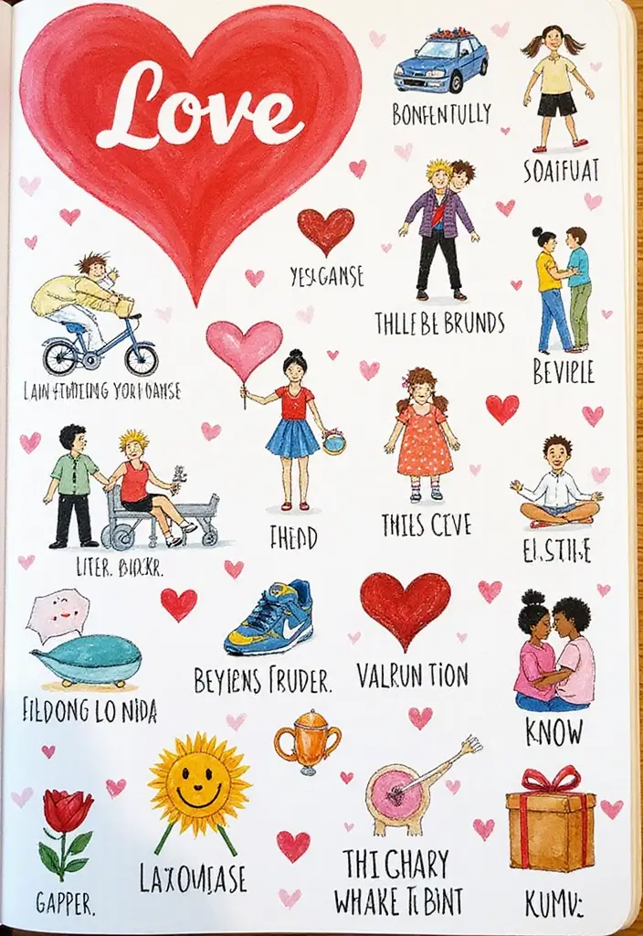 25+ One-Year Scrapbook Page Ideas for Your Boyfriend - 24. Our Love Language