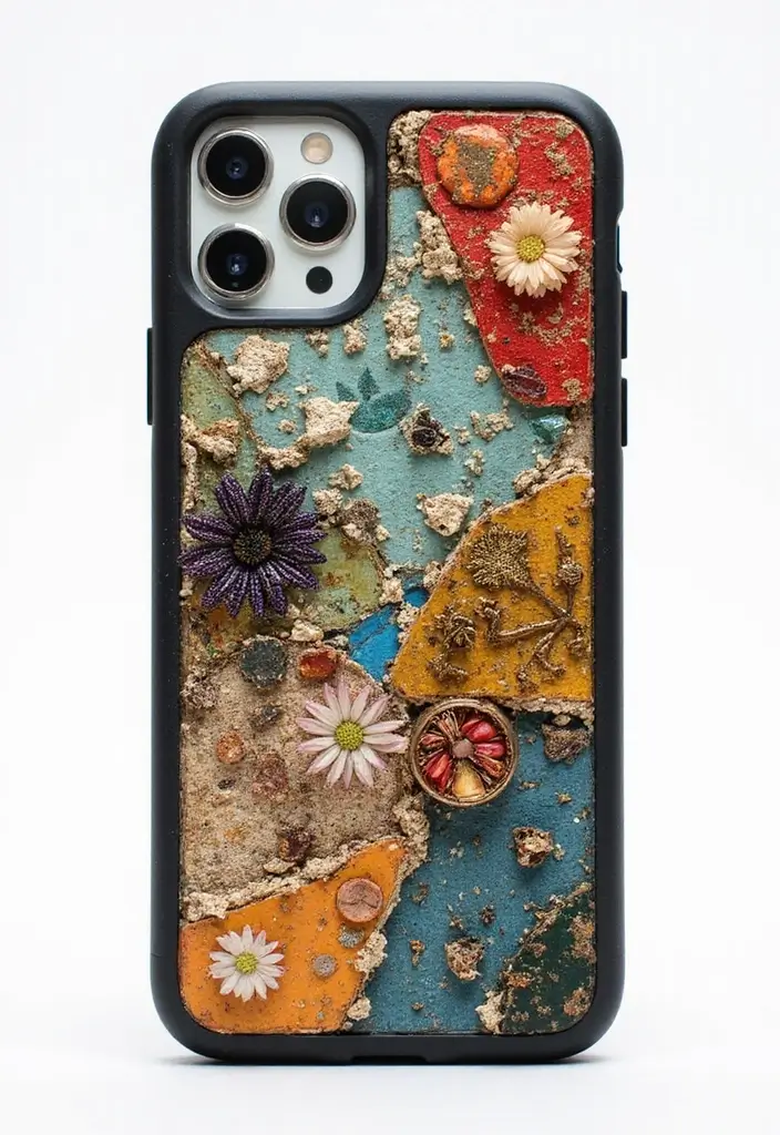 25+ Phone Case Painting Ideas to Express Your Personality - 21. Recycled Art