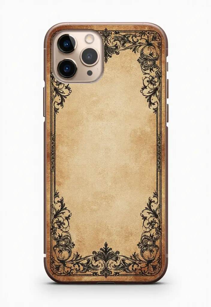 25+ Phone Case Painting Ideas to Express Your Personality - 22. Vintage Style