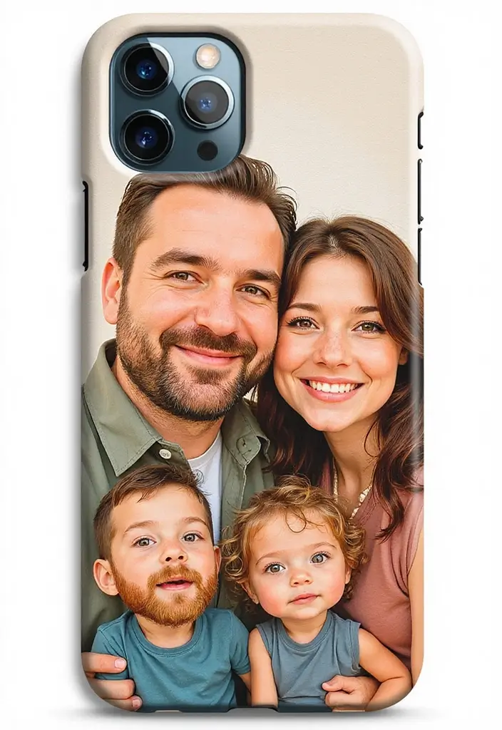 25+ Phone Case Painting Ideas to Express Your Personality - 25. Custom Family Portraits