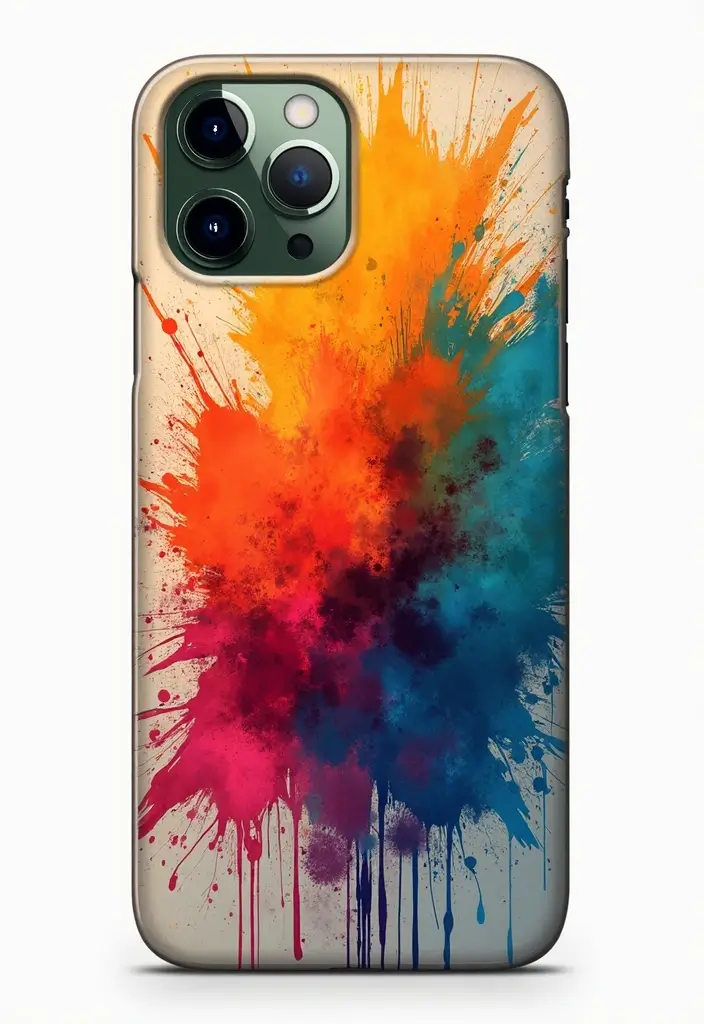 25+ Phone Case Painting Ideas to Express Your Personality - 5. Abstract Art Attack