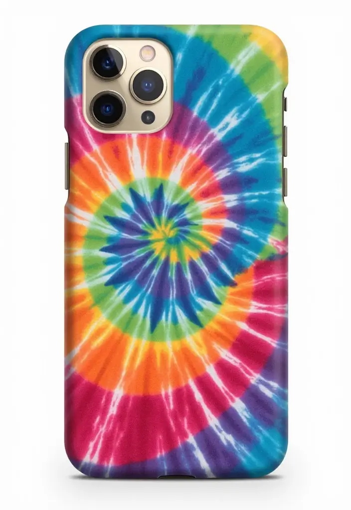 25+ Phone Case Painting Ideas to Express Your Personality - 8. Tie-Dye Twist