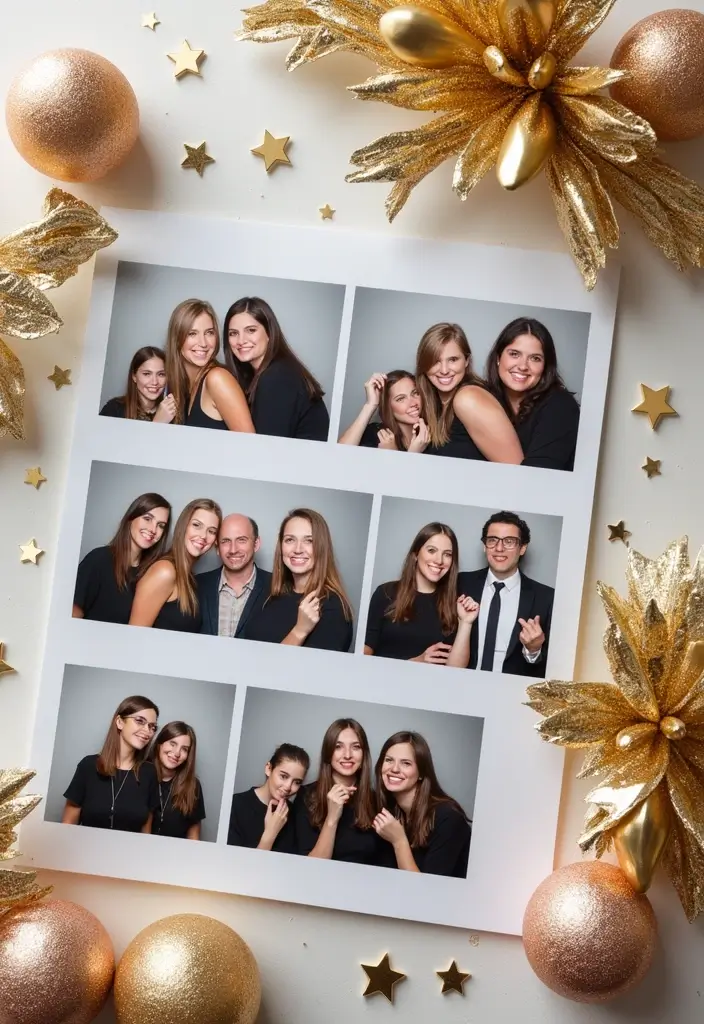 25+ Photo Booth Scrapbook Ideas to Display Fun Moments - 18. Use Foil and Shine