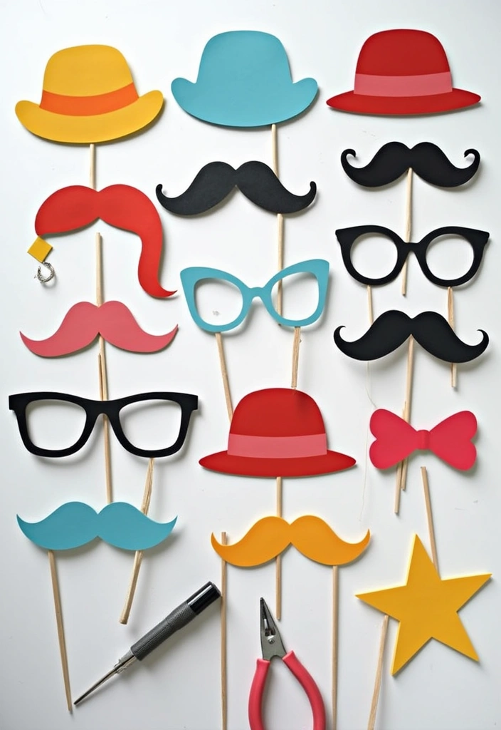 25+ Photo Booth Scrapbook Ideas to Display Fun Moments - 2. Fun with DIY Photo Booth Props