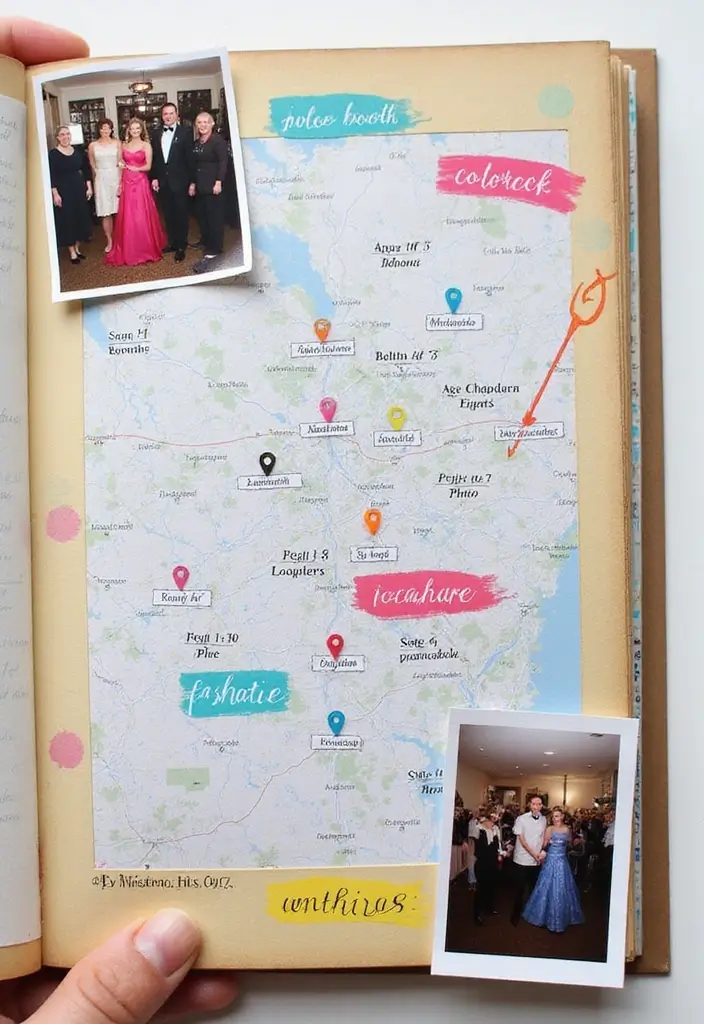 25+ Photo Booth Scrapbook Ideas to Display Fun Moments - 20. Create a Memory Map