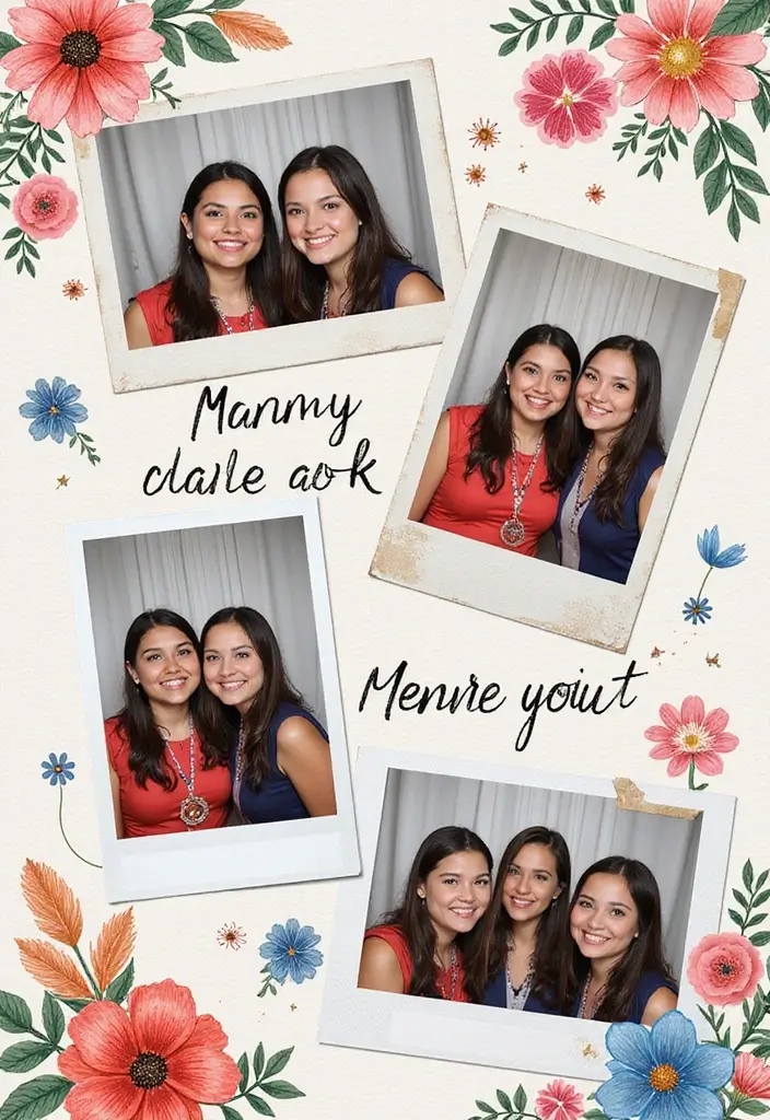 25+ Photo Booth Scrapbook Ideas to Display Fun Moments - 22. Incorporate Art and Drawings