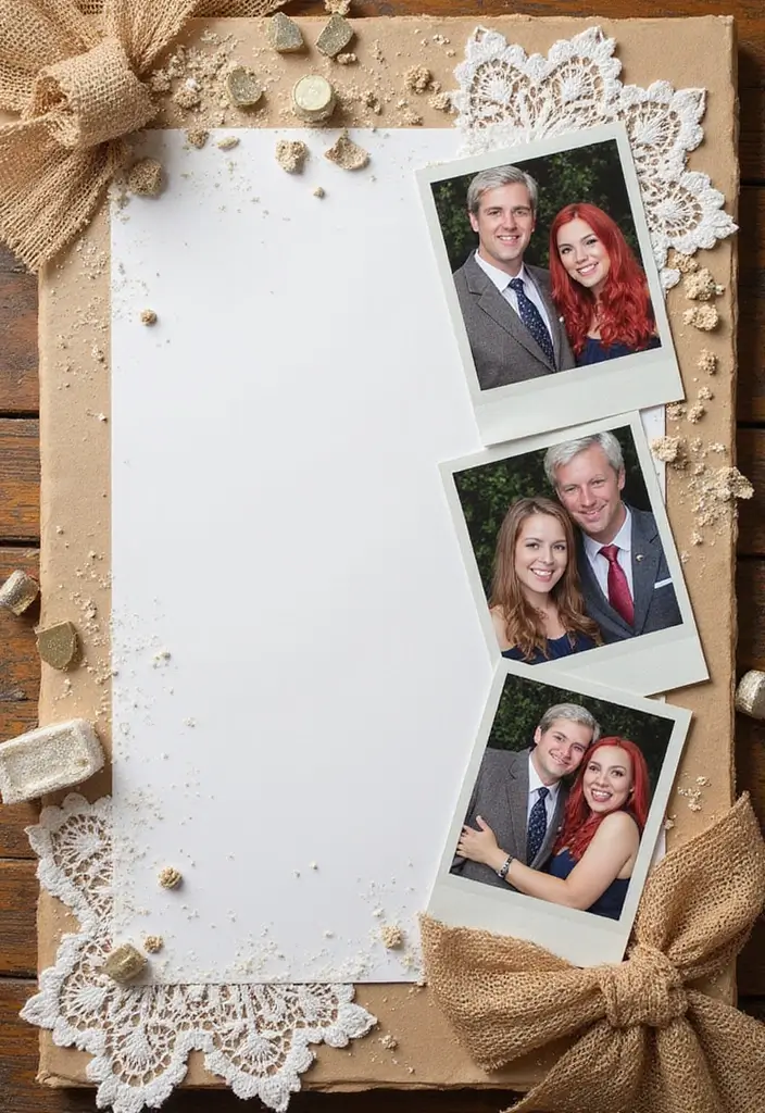 25+ Photo Booth Scrapbook Ideas to Display Fun Moments - 6. Add Fun Textures