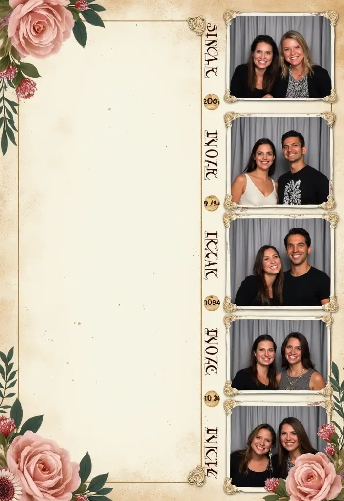 25+ Photo Booth Scrapbook Ideas to Display Fun Moments - 9. Create a Timeline of Events