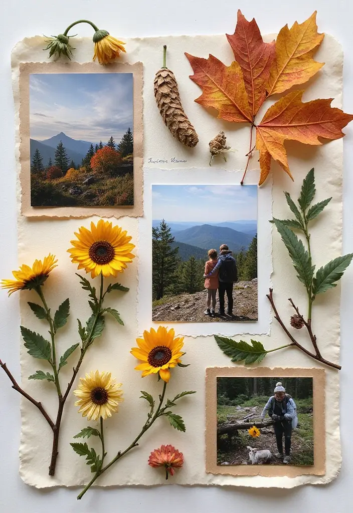 25+ Project Scrapbook Ideas for School and Creativity - 1. Nature’s Palette