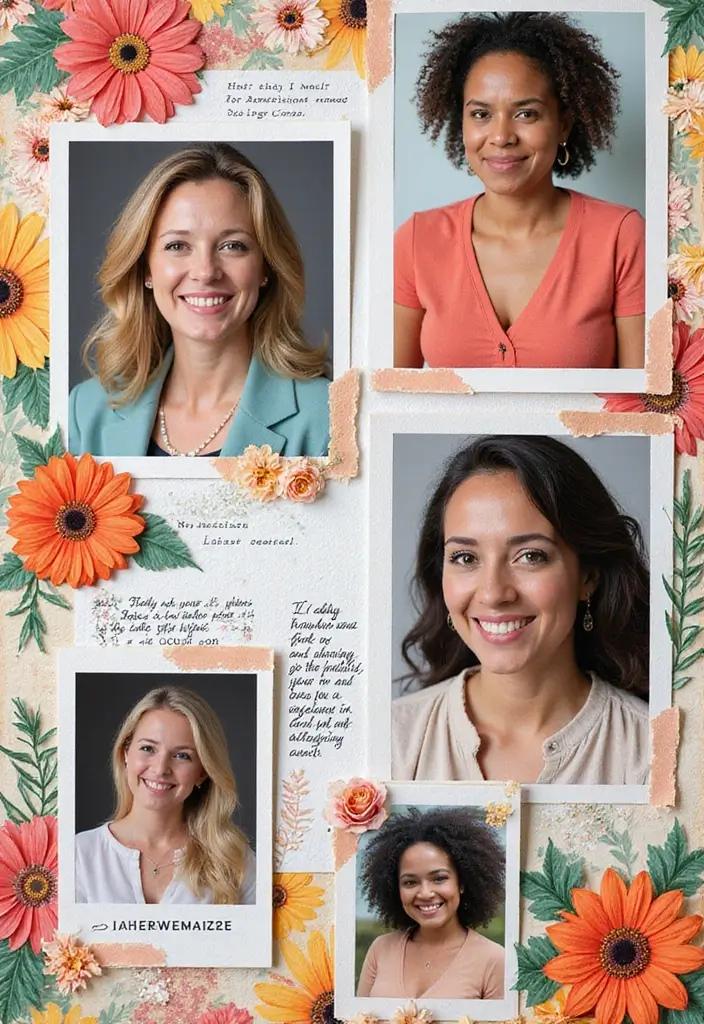 25+ Project Scrapbook Ideas for School and Creativity - 14. Inspirational Women