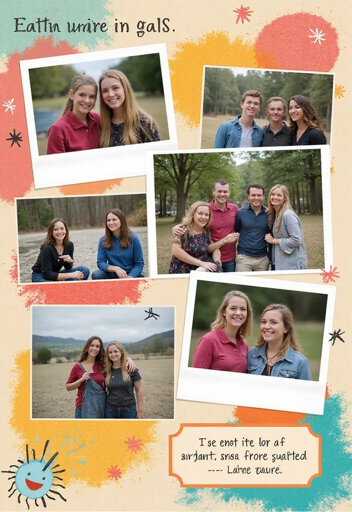 25+ Project Scrapbook Ideas for School and Creativity - 20. Fun with Friends