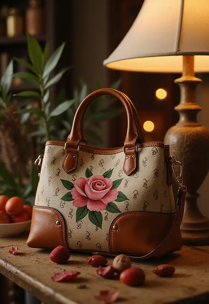 25+ Purse Painting Ideas to Add Personal Flair - 11. Personalized Monograms