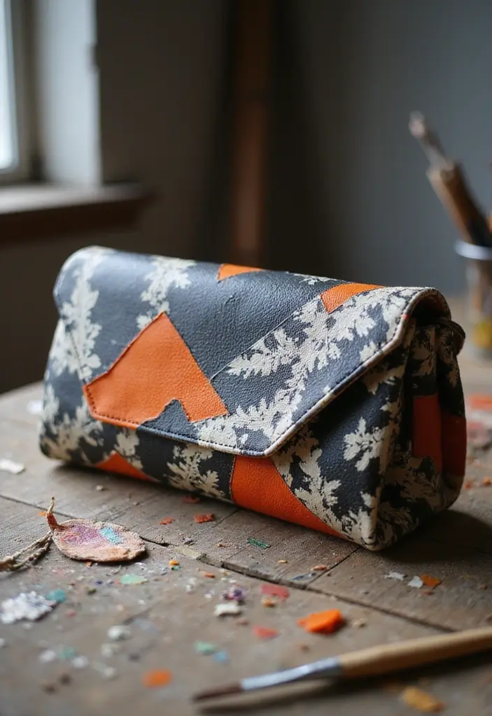 25+ Purse Painting Ideas to Add Personal Flair - 2. Geometric Glam