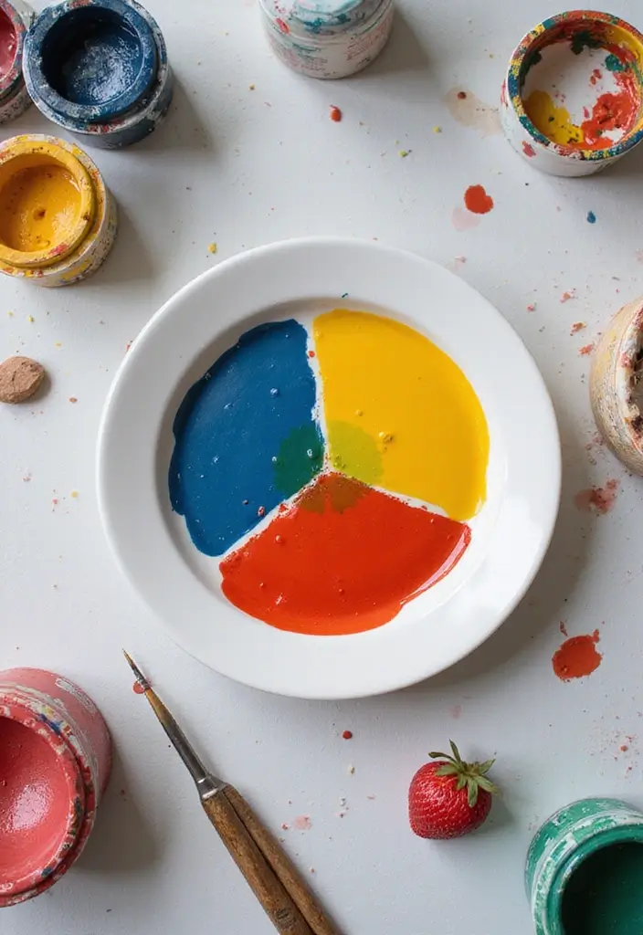 25+ Ring Dish Painting Ideas for Personalized Gifts - 18. Bold Color Blocking