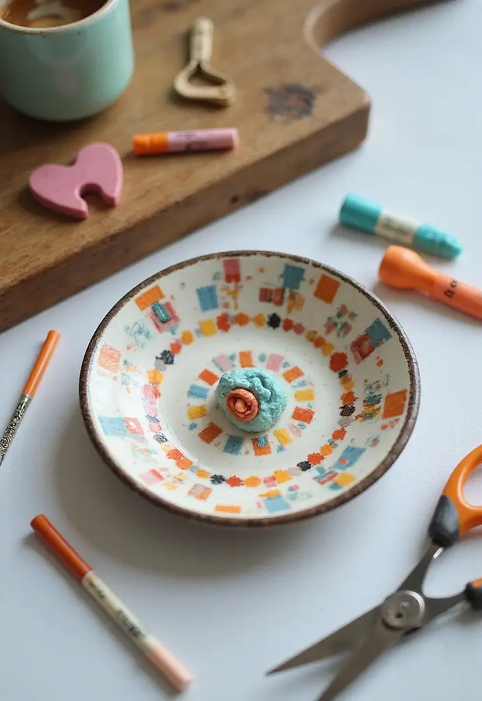 25+ Ring Dish Painting Ideas for Personalized Gifts - 21. Pixel Art Dishes