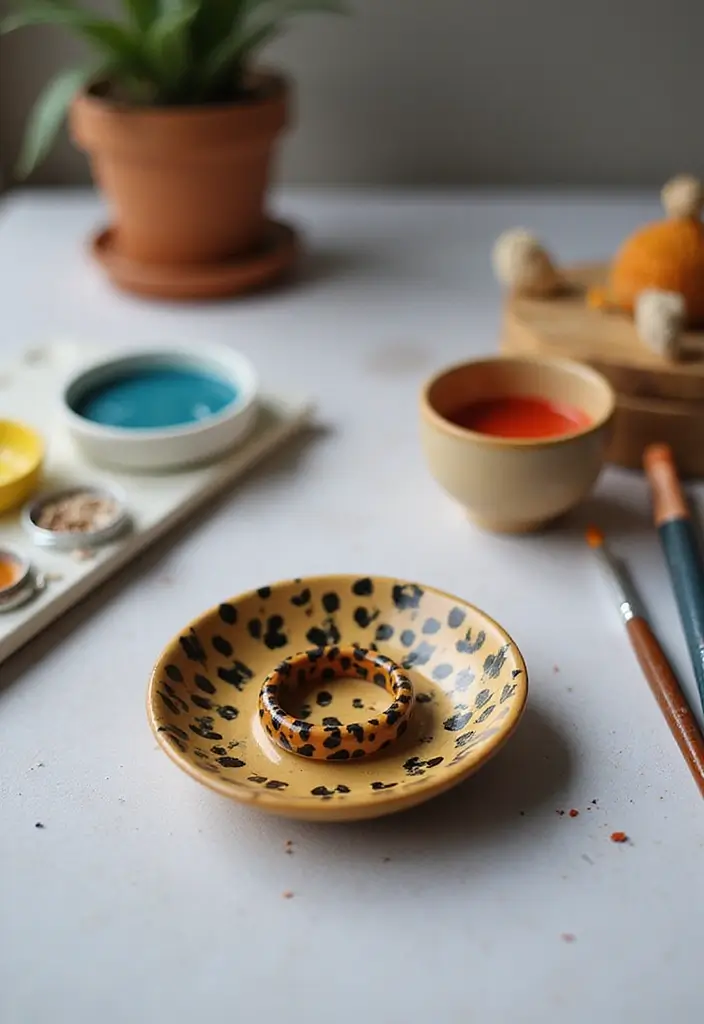 25+ Ring Dish Painting Ideas for Personalized Gifts - 4. Fun Animal Prints