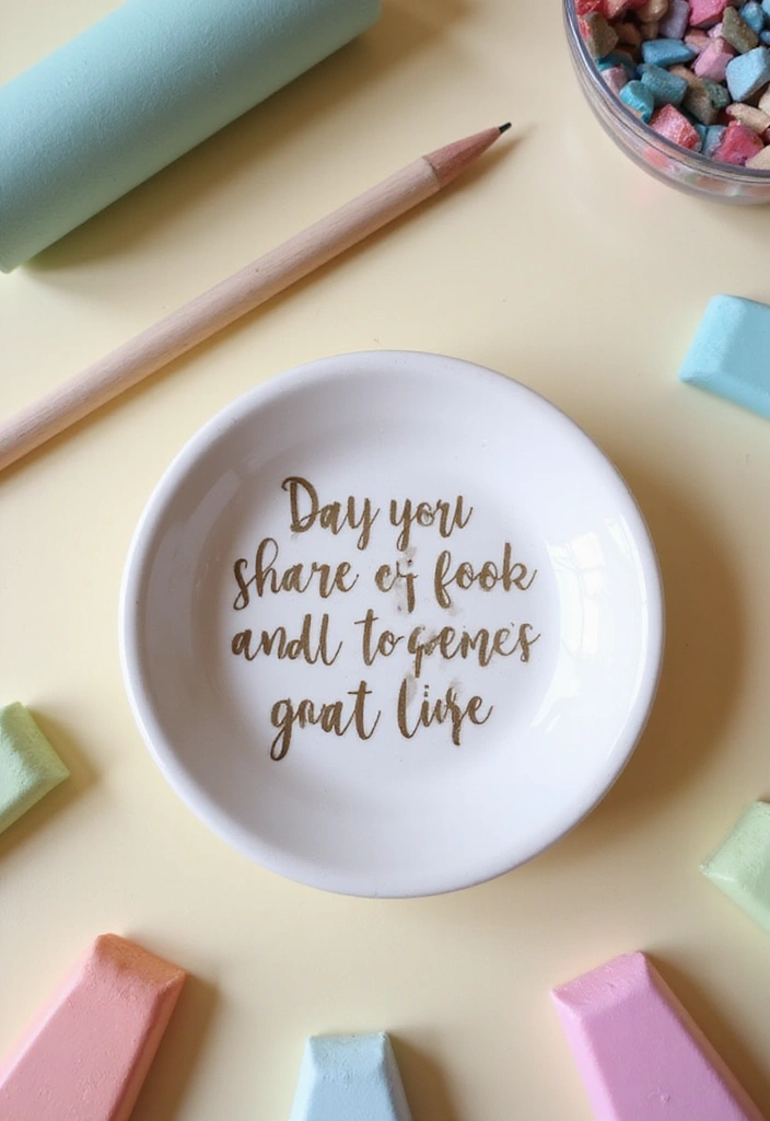25+ Ring Dish Painting Ideas for Personalized Gifts - 5. Inspirational Quote Dishes