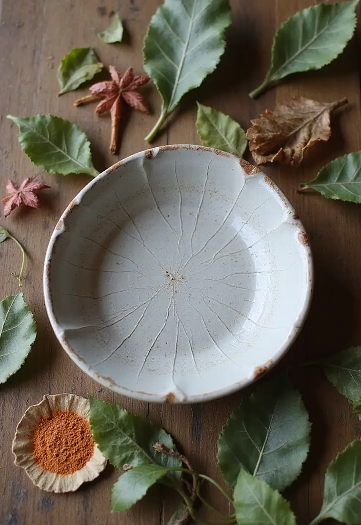 25+ Ring Dish Painting Ideas for Personalized Gifts - 7. Nature-Inspired Textures