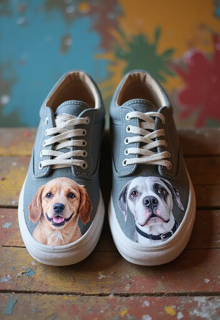 25+ Shoe Painting Ideas to Turn Your Kicks Into Art - 23. Custom Portraits