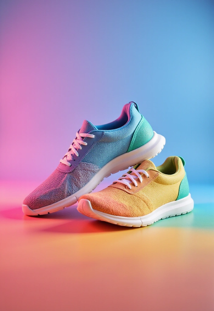 25+ Shoe Painting Ideas to Turn Your Kicks Into Art - 4. Ombre Effect