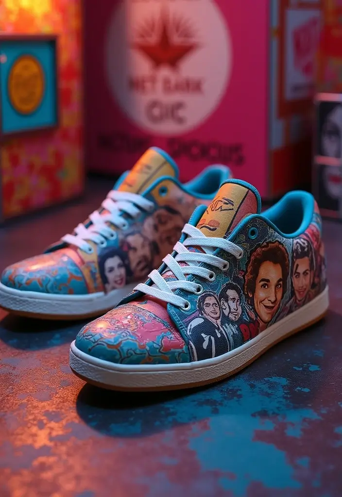 25+ Shoe Painting Ideas to Turn Your Kicks Into Art - 5. Pop Culture References