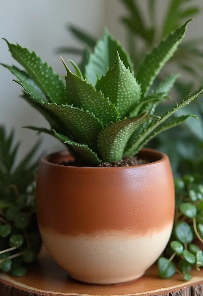 25+ Terracotta Pot Painting Ideas with Natural Style - 1. Earthy Ombre Effect