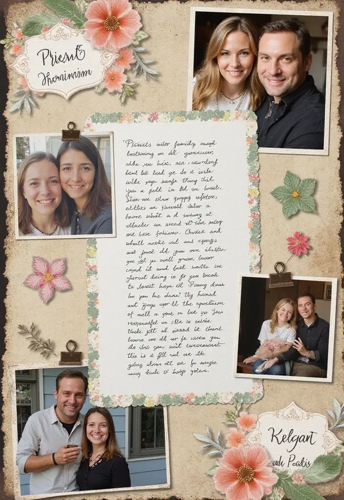 25+ Wedding Scrapbook Ideas to Preserve Every Beautiful Moment - 12. Page for Each Loved One