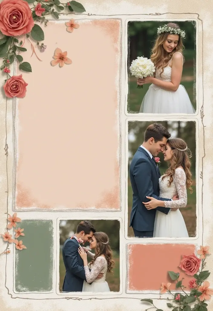 25+ Wedding Scrapbook Ideas to Preserve Every Beautiful Moment - 13. Use of Color Schemes