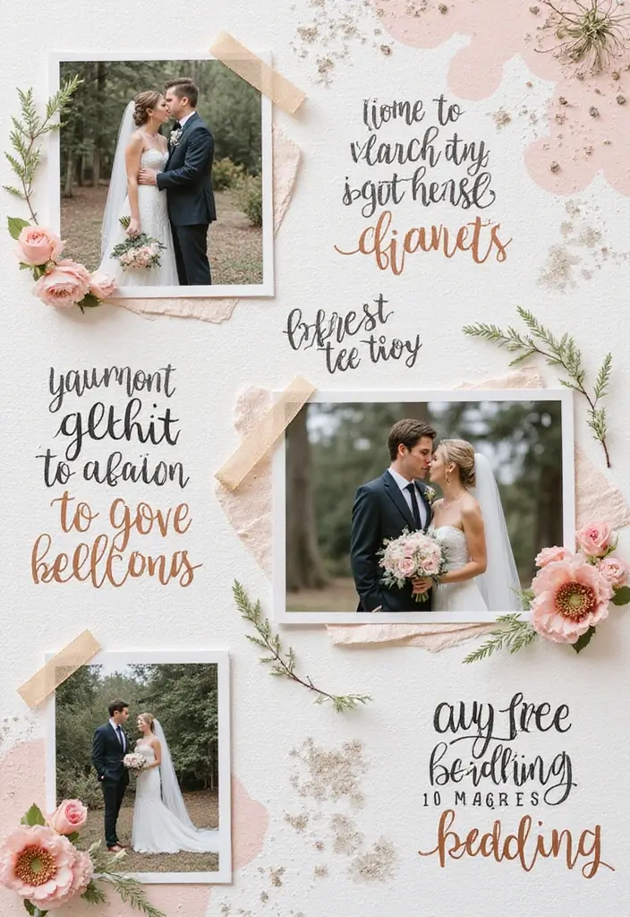 25+ Wedding Scrapbook Ideas to Preserve Every Beautiful Moment - 15. Incorporating Personal Artwork