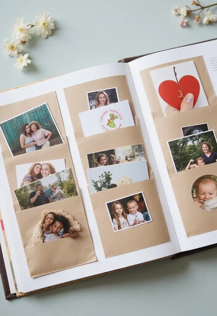 25+ Wedding Scrapbook Ideas to Preserve Every Beautiful Moment - 17. Using Pocket Pages