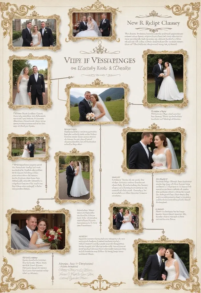 25+ Wedding Scrapbook Ideas to Preserve Every Beautiful Moment - 24. Create a Photo Timeline
