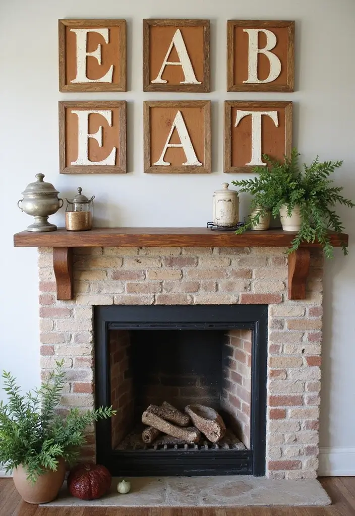 25+ Wood Letter Painting Ideas to Personalize Your Space - 1. Rustic Farmhouse Letters