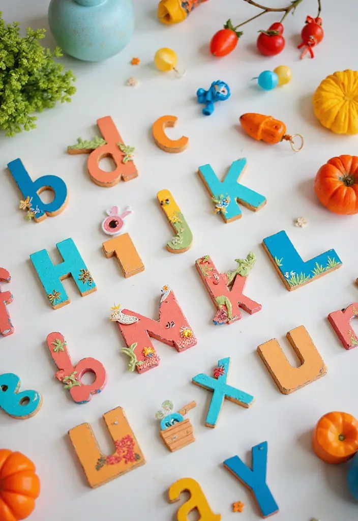 25+ Wood Letter Painting Ideas to Personalize Your Space - 14. Educational Letters for Kids
