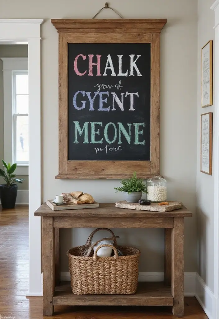 25+ Wood Letter Painting Ideas to Personalize Your Space - 16. Rustic Chalkboard Letters