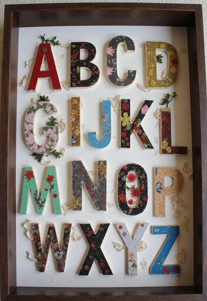 25+ Wood Letter Painting Ideas to Personalize Your Space - 22. Shadow Box Letters