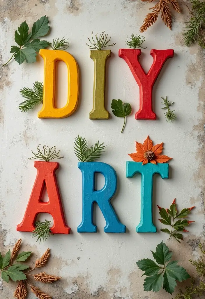 25+ Wood Letter Painting Ideas to Personalize Your Space - 7. DIY Wall Art