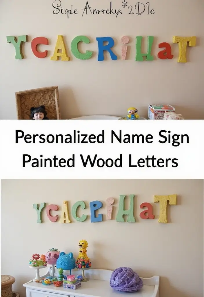 25+ Wood Letter Painting Ideas to Personalize Your Space - 8. Personalized Name Signs