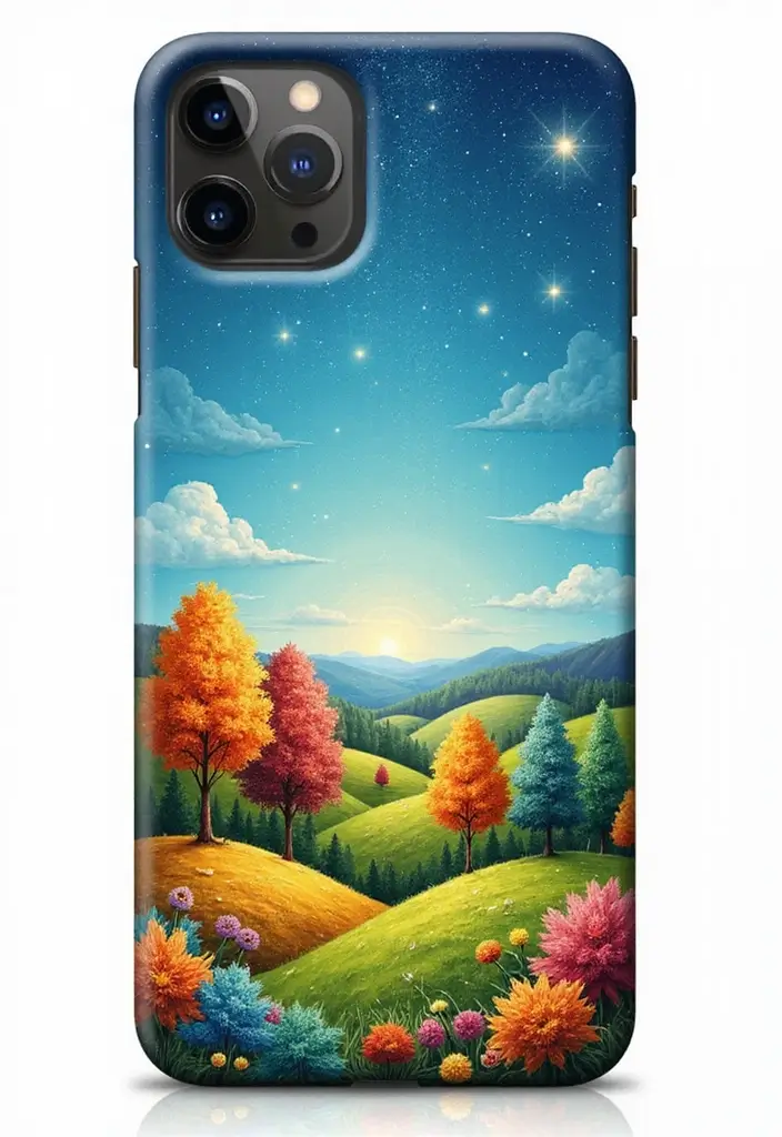 30 Aesthetic Phone Case Painting Ideas You’ll Love - 14. Whimsical Landscapes