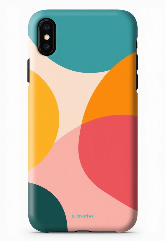 30 Aesthetic Phone Case Painting Ideas You’ll Love - 15. Color Blocking Fun
