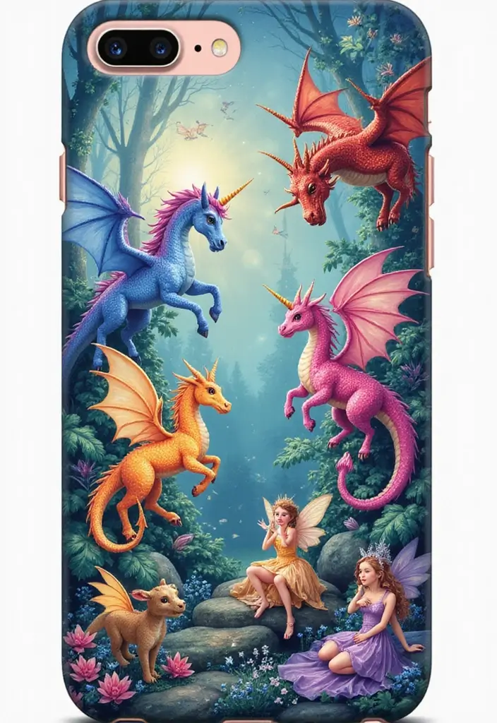 30 Aesthetic Phone Case Painting Ideas You’ll Love - 18. Magical Creatures