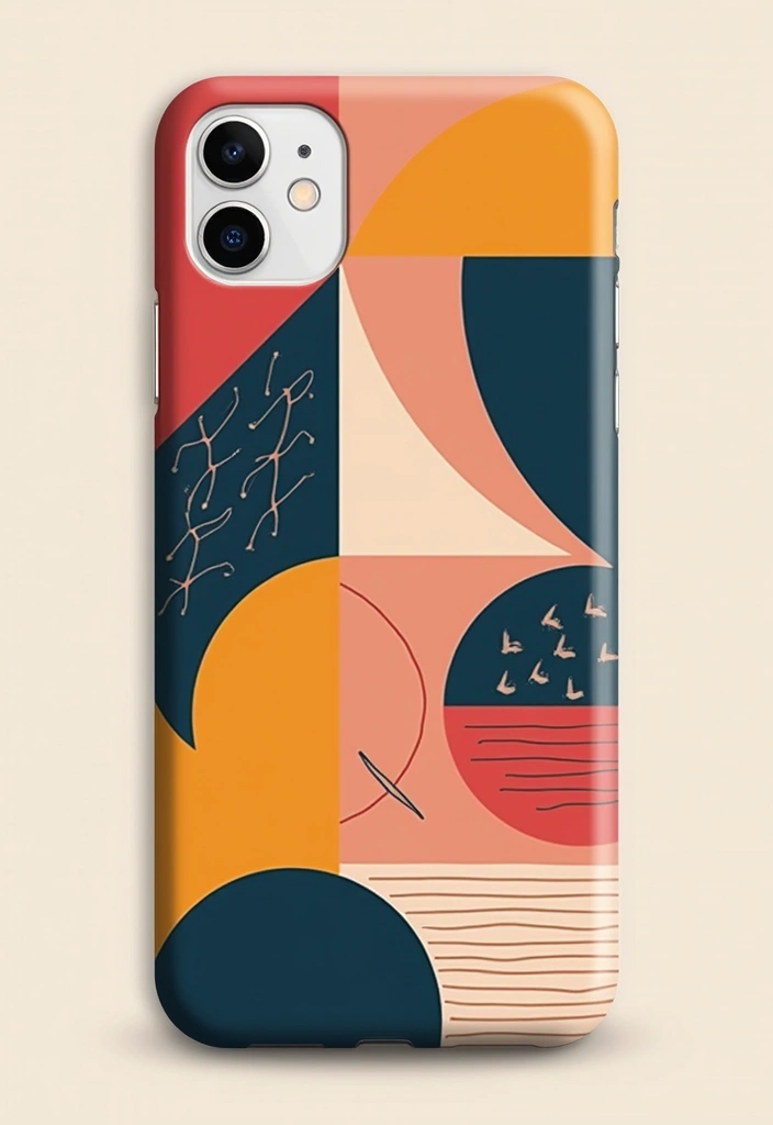 30 Aesthetic Phone Case Painting Ideas You’ll Love - 3. Geometric Patterns