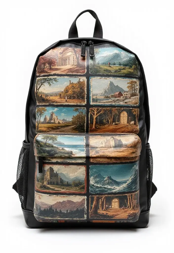 30 Backpack Painting Ideas for a Personalized Look - 23. Personalized Storyboard