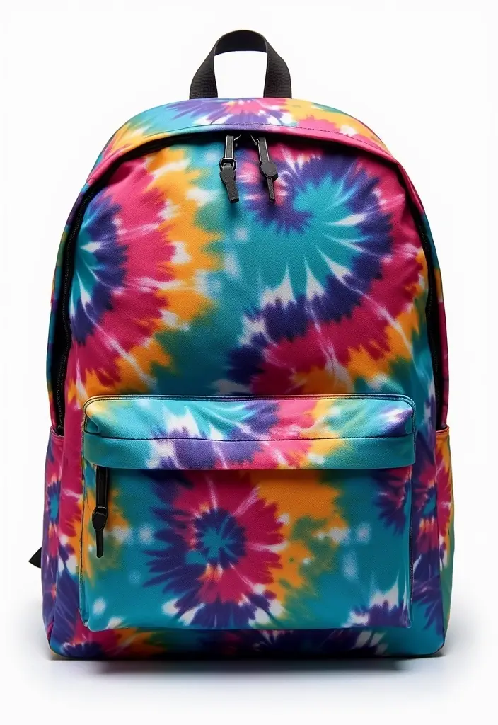 30 Backpack Painting Ideas for a Personalized Look - 6. Tie-Dye Techniques
