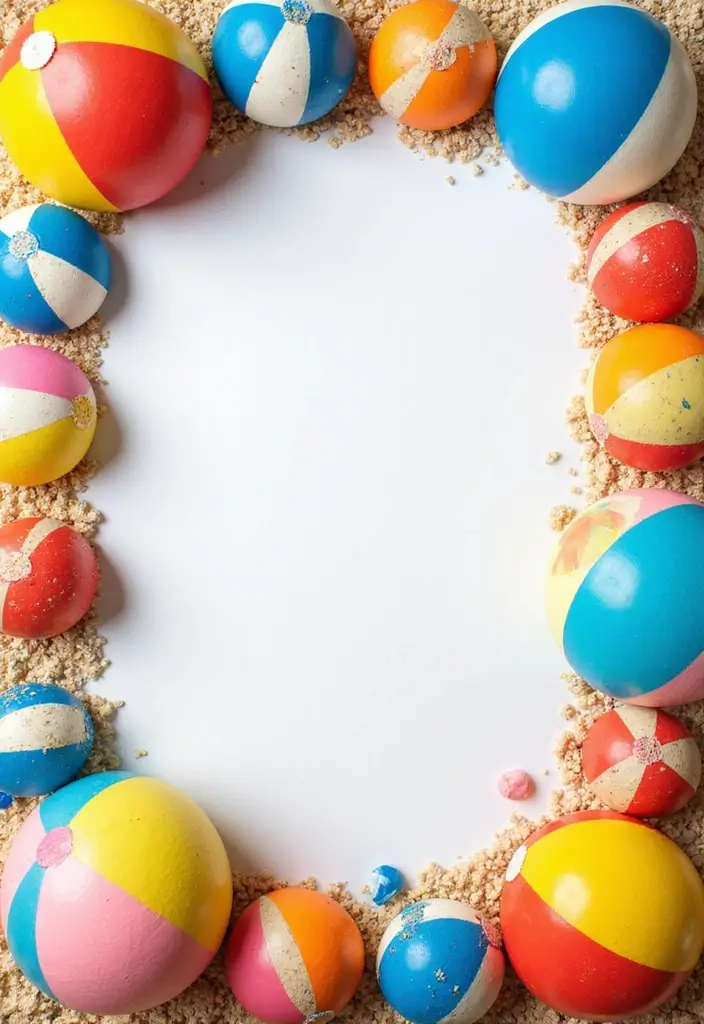 30 Beach Scrapbook Ideas for Your Summer Memories - 12. Beach Ball Fun